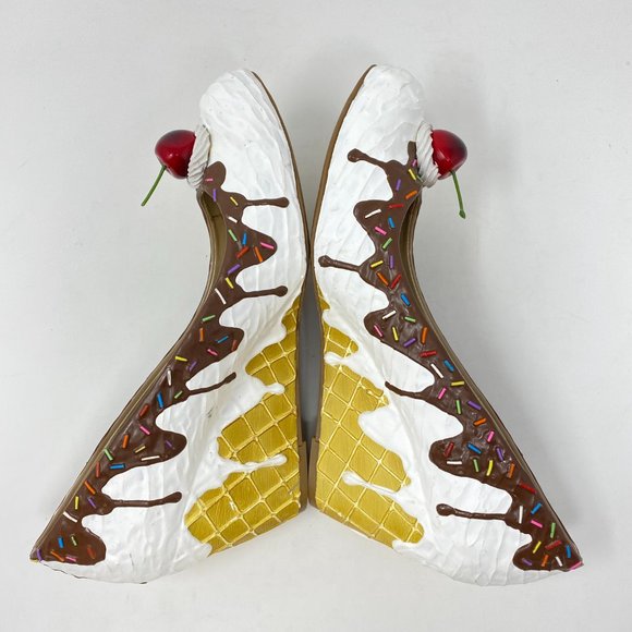 DIRTY LAUNDRY BAKED AND READY BIRTHDAY ICE CREAM HEEL SHOES  SIZE 11W | 3" HEEL - Picture 7 of 14